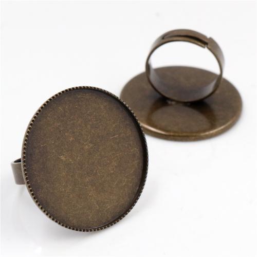 Brass Bezel Ring Base, plated, DIY 30mm [
