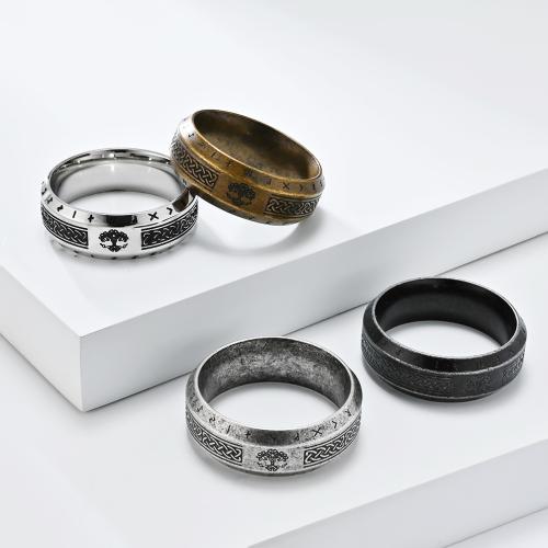 Stainless Steel Finger Ring, 304 Stainless Steel, polished, fashion jewelry & for man 