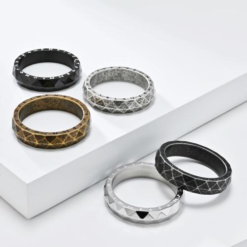 Anillos de Acero Inoxidable, acero inoxidable 304, pulido, Joyería & diverso tamaño para la opción & para hombre, más colores para la opción, Vendido por UD