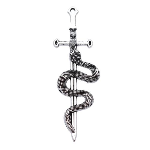 Bijoux pendentifs en Zinc alliage , alliage de zinc, épéesabre, Placage, DIY, plus de couleurs à choisir Vendu par PC