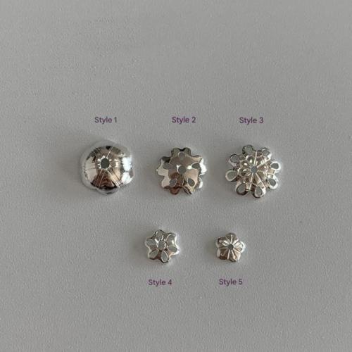 Sterling Silver Bead Caps, 925 Sterling Silver, DIY silver color [