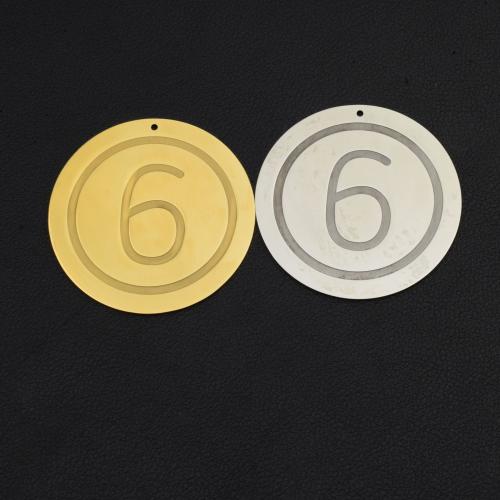 Pendentifs en acier inoxydable, Acier inoxydable 304, Rond, Placage, DIY, plus de couleurs à choisir Vendu par PC