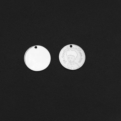 Pendentifs en acier inoxydable, Acier inoxydable 304, Rond, poli, DIY Vendu par PC