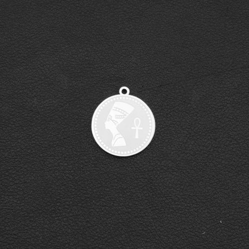 Pendentifs en acier inoxydable, Acier inoxydable 304, Rond, poli, DIY Vendu par PC