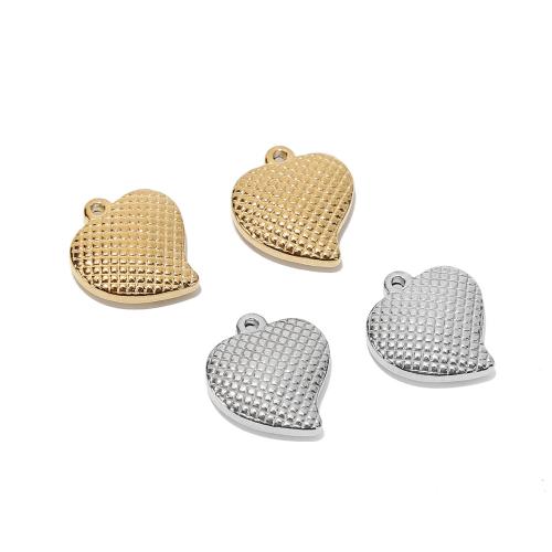 pendentifs de cœur en inox , Acier inoxydable 304, coeur, Placage, DIY, plus de couleurs à choisir Vendu par sac