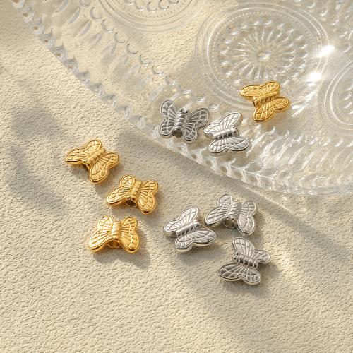 Stainless Steel Beads, 304 Stainless Steel, Butterfly, plated, DIY 