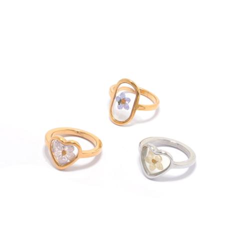 Anillos de Acero Inoxidable, acero inoxidable 304, Recubrimiento iónico al vacío, Joyería & diferentes estilos para la opción & para mujer, más colores para la opción, Vendido por UD