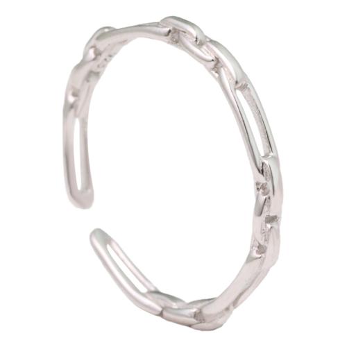 Argent sterling 925 Bague d'orteil, Motif géométrique, Plaqué de platine, pour femme & creux Vendu par PC