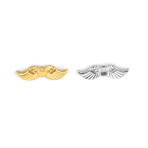 Stainless Steel Beads, 304 Stainless Steel, Angel Wing, Vacuum Ion Plating, DIY 