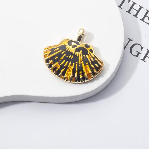 Animal Brass Pendants, Shell, plated, DIY 