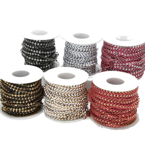 Stainless Steel Chain Jewelry, Titanium Steel, gold color plated, DIY & enamel 