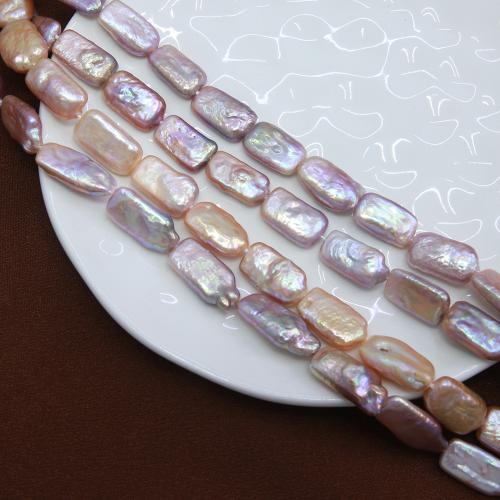 Perles de nacre de culture d'eau douce Biwa, perle d'eau douce cultivée, rectangle, DIY, violet clair, About：7-8mm, Vendu par brin