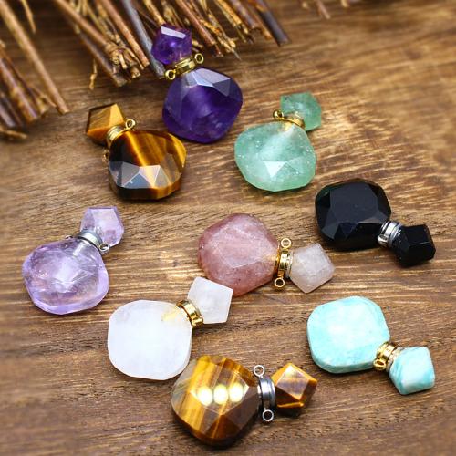 Gemstone Pendantifs en laiton, Pierre naturelle, avec laiton, DIY & différents matériaux pour le choix, plus de couleurs à choisir Vendu par PC