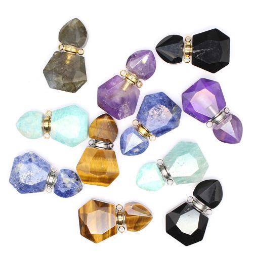 Gemstone Pendantifs en laiton, Pierre naturelle, avec laiton, DIY & différents matériaux pour le choix, plus de couleurs à choisir Vendu par PC