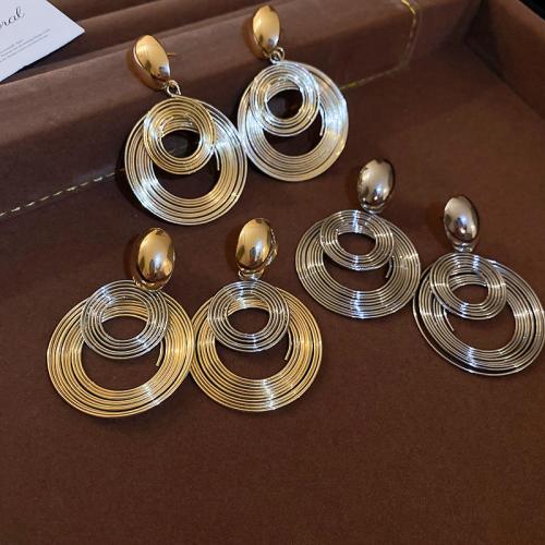 Zinc Alloy Drop Earring, plated, fashion jewelry & for woman & hollow 