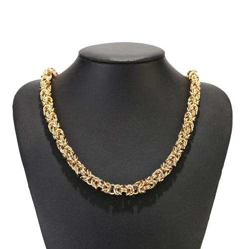 Collier de bijoux de titane, Acier titane, Placage de couleur d'or, pour homme, 8mm cm, Vendu par PC