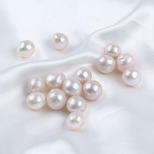 Perles nacres sans trou de culture d'eau douce, perle d'eau douce cultivée, Rond, DIY, About：10-12mm, Vendu par PC