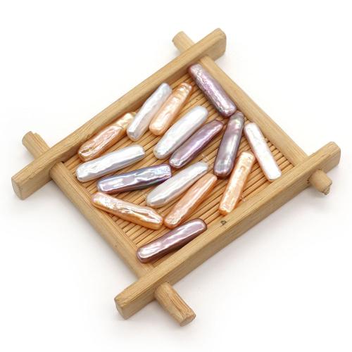 Naturel d'eau douce perles, perle d'eau douce cultivée, rectangle, DIY, plus de couleurs à choisir, About：5x22- Vendu par PC