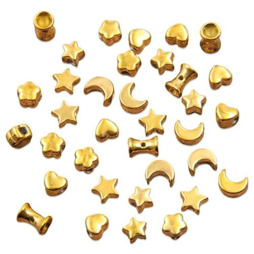 Stainless Steel Beads, 304 Stainless Steel, plated, DIY golden 