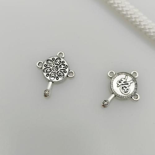 亜鉛合金魅力のコネクタ, 亜鉛合金, シルバーメッキ, DIY & 1/2 ループ 約 100パソコン/バッグ, 売り手 バッグ