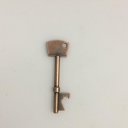 Colgantes de Aleación de Zinc en Forma Llave, chapado, Bricolaje, más colores para la opción, 23x72mm, aproximado 100PCs/Bolsa, Vendido por Bolsa