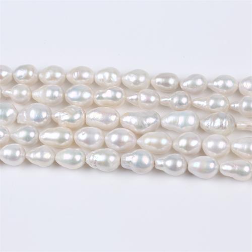 Perles nacres baroques de culture d'eau douce , perle d'eau douce cultivée, larme, DIY, blanc, About：9-11mm, Vendu par brin