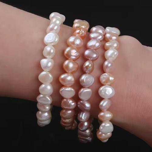 Cultured Freshwater Pearl Bracelets, Baroque, for woman About：7-8mm 