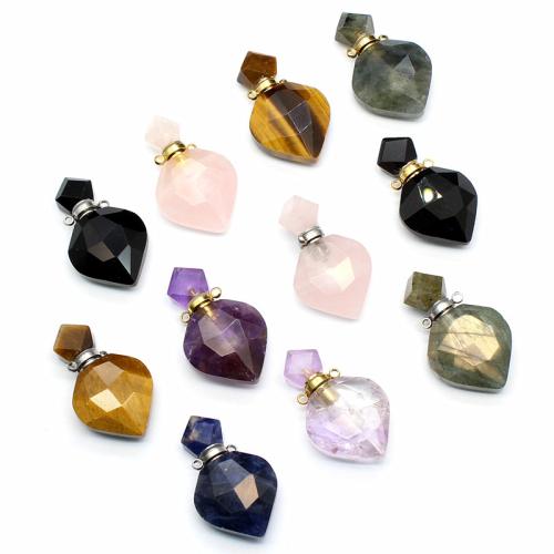 Gemstone Pendantifs en laiton, Pierre naturelle, avec laiton, DIY & différents matériaux pour le choix, plus de couleurs à choisir Vendu par PC