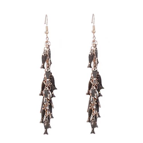 Zinc Alloy Drop Earring, gold color plated, fashion jewelry, golden 