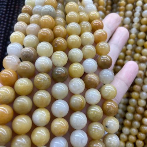 Jade Yellow Bead, Round, DIY mixed colors 