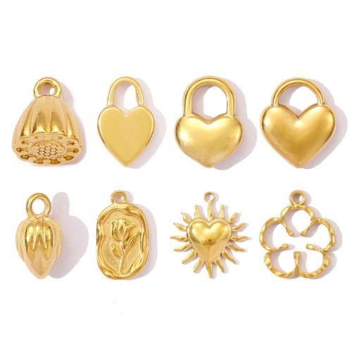 Pendentifs en acier inoxydable, Acier inoxydable 304, Placage ionique sous vide, Forme différente pour le choix & DIY, plus de couleurs à choisir Vendu par sac