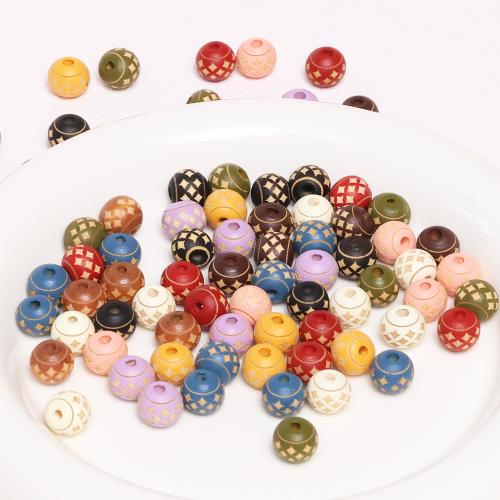 Impression de perles en bois, Rond, DIY & normes différentes pour le choix, plus de couleurs à choisir Vendu par sac