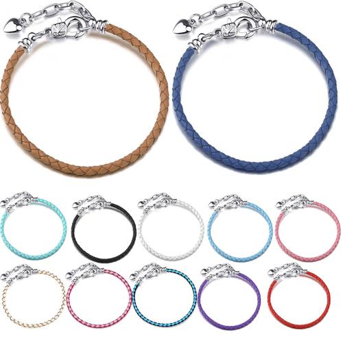 PU Leder Europa Armband-Schnur, mit Zinklegierung, unisex & verschiedene Größen vorhanden, keine, verkauft von PC[