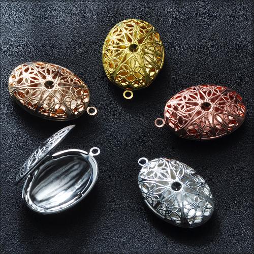Pendentif médaillon en laiton, Placage, DIY & creux, plus de couleurs à choisir Vendu par sac