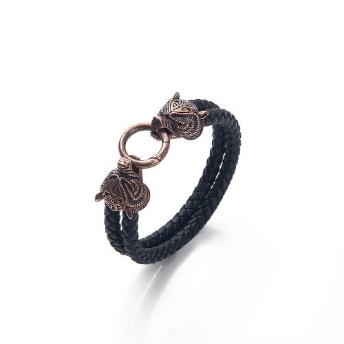 Bracelets cordon en nylon, laiton, avec Nylon, loup, Placage, unisexe & pavé de micro zircon, plus de couleurs à choisir Vendu par PC