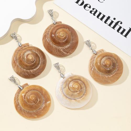 Trompette Shell pendentif en laiton, coquille, conque, DIY, About：52-56*53-58mm, Vendu par PC