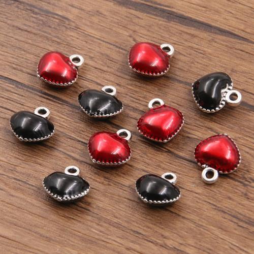 Colgantes de Aleación de Zinc en Forma de Corazón, chapado, Bricolaje, más colores para la opción, 11x13mm, 100PCs/Bolsa, Vendido por Bolsa