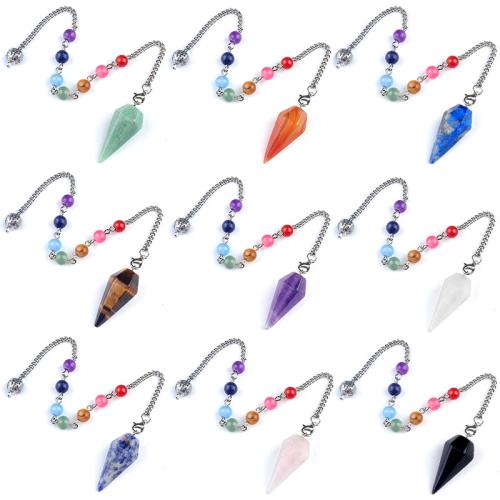Pierre naturelle Pendule, avec fer, différents matériaux pour le choix, plus de couleurs à choisir, Vendu par PC