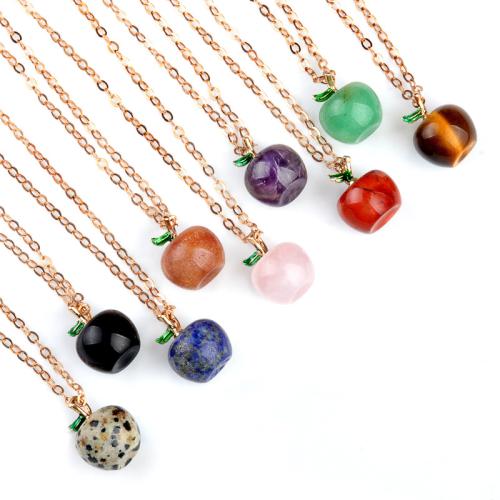 Pierre naturelle Pendule, avec fer, bijoux de mode & différents matériaux pour le choix, plus de couleurs à choisir, Vendu par PC