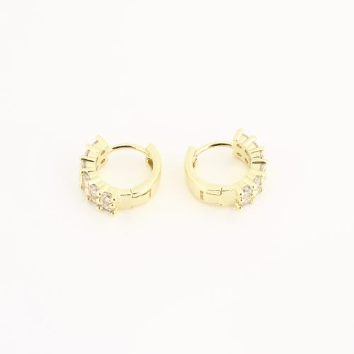 Cubic Zirconia Micro Pave Brass Earring, fashion jewelry & micro pave cubic zirconia & for woman 