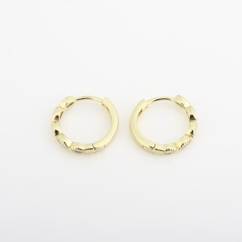 Cubic Zirconia Micro Pave Brass Earring, fashion jewelry & micro pave cubic zirconia & for woman 