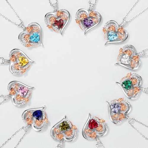 Argent sterling 925 collier, avec Alumine rubis, avec 2inch chaînes de rallonge, coeur, Chaîne transversale & pavé de micro zircon & pour femme & avec strass, plus de couleurs à choisir Environ 15.7 pouce, Vendu par PC