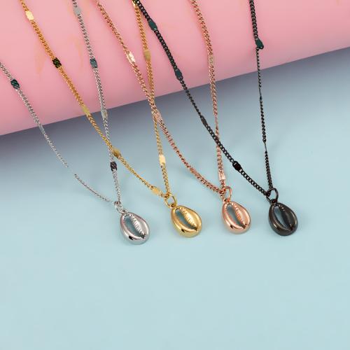 Collar de Acero Inoxidable, acero inoxidable 304, Nácar, Recubrimiento iónico al vacío, Joyería & diferentes estilos para la opción & para mujer, más colores para la opción, Vendido por UD