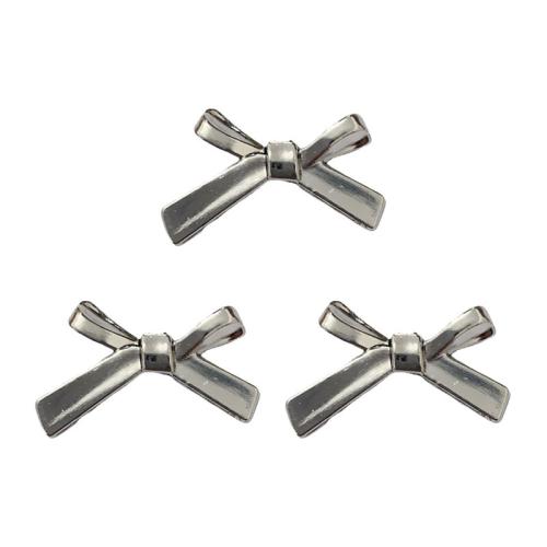 Zinklegierung Schmuckperlen, Schleife, antik silberfarben plattiert, DIY, 32x20mm, ca. 100PCs/Tasche, verkauft von Tasche