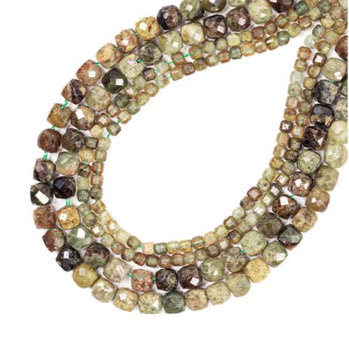 Perles en pierre grenat naturelles, cadre, DIY & normes différentes pour le choix, vert Environ 38 cm, Vendu par brin