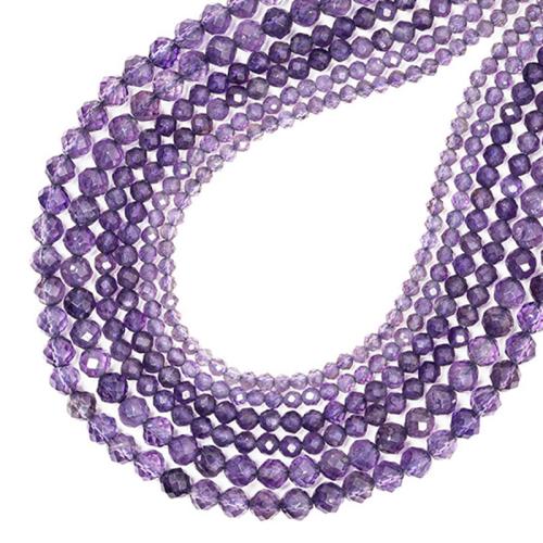 Perles améthystes Naturelles, améthyste, DIY & normes différentes pour le choix & facettes, violet Environ 38 cm, Vendu par brin