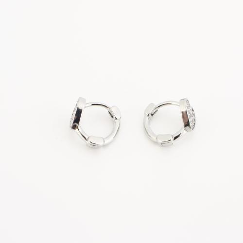 Cubic Zirconia Micro Pave Brass Earring, fashion jewelry & micro pave cubic zirconia & for woman 