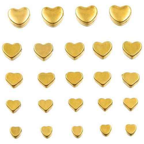 Stainless Steel Beads, 304 Stainless Steel, Heart, plated, DIY golden 
