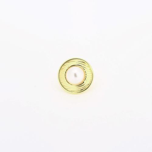 Messing Fingerring, mit Kunststoff, Modeschmuck & für Frau, goldfarben, 28x28x8mm, verkauft von PC