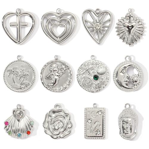 ステンレスのペンダント, 304ステンレススチール, 選択のための異なる形状 & DIY & ライン石のある, 無色, 3パソコン/バッグ, 売り手 バッグ